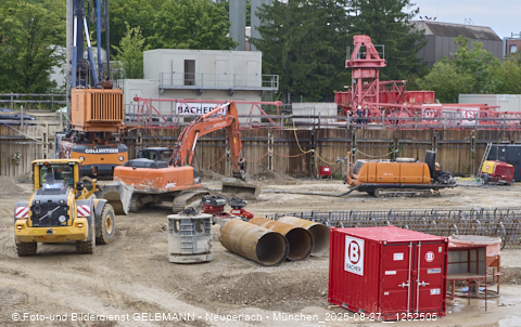 27.08.2025 - DEMOS-Baustelle und BayernHeim-Baustelle Alexiqauartier in Neuperlach