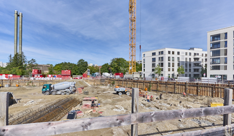 03.09.2025 - DEMOS-Baustelle und BayernHeim-Baustelle Alexiqauartier und BayernHeim in Neuperlach