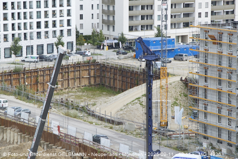 Baustelle Alexisquartier und BayernHeim in Neuperlach