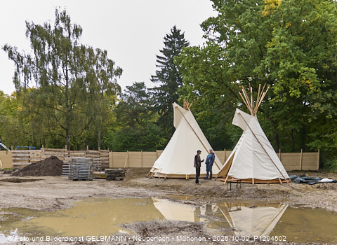 11.10.2025 - Indianerzelte für den Kinderspielplatz des neuen Haus für Kinder in Neuperlach