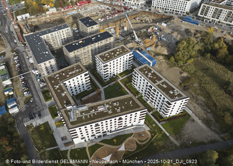 Baustelle Alexisquartier und BayernHeim in Neuperlach