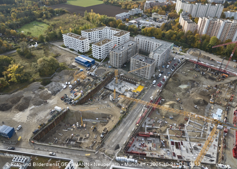 Baustelle Alexisquartier und BayernHeim in Neuperlach