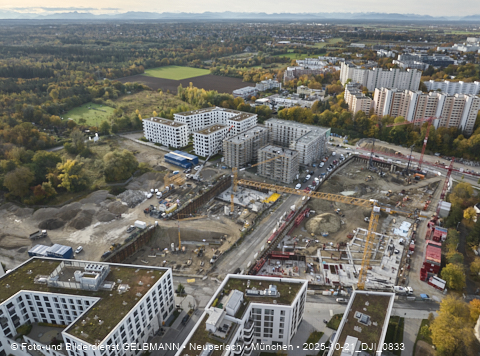 Baustelle Alexisquartier und BayernHeim in Neuperlach