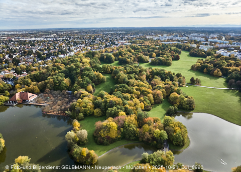 21.10.2025 - der Ostpark mit See und Biergarten im Herbst 2025
