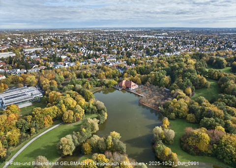 21.10.2025 - der Ostpark mit See und Biergarten im Herbst 2025