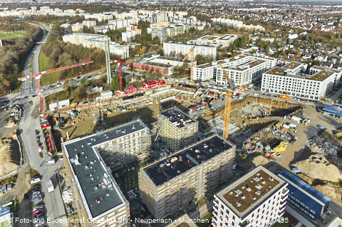 Baustelle Alexisquartier und BayernHeim in Neuperlach