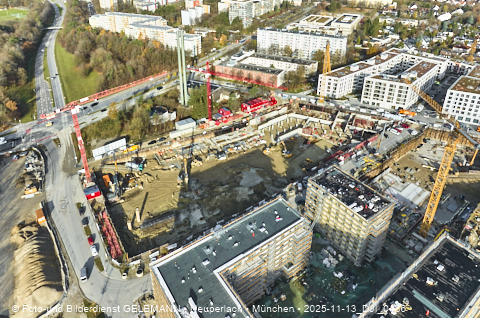 Baustelle Alexisquartier und BayernHeim in Neuperlach