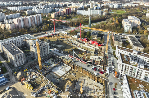 Baustelle Alexisquartier und BayernHeim in Neuperlach
