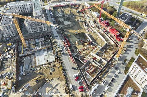 Baustelle Alexisquartier und BayernHeim in Neuperlach