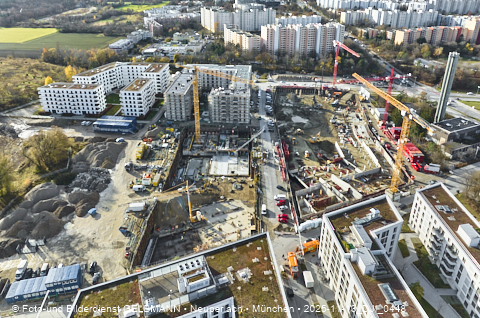 Baustelle Alexisquartier und BayernHeim in Neuperlach