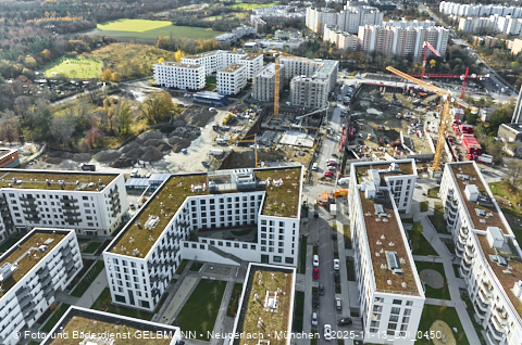 Baustelle Alexisquartier und BayernHeim in Neuperlach