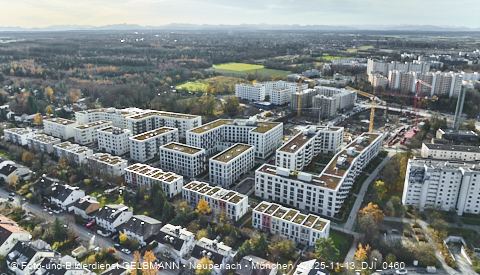 Baustelle Alexisquartier und BayernHeim in Neuperlach