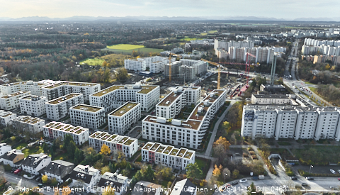 Baustelle Alexisquartier und BayernHeim in Neuperlach