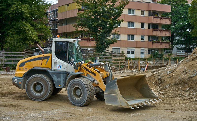 06.09.2019 - Aufstockungsbaustelle Oskar-Maria-Graf-Ring im September 2019
