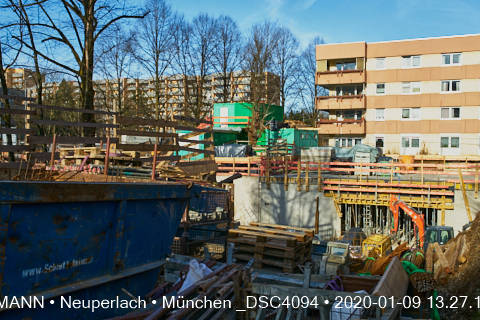 09.01.2020 - Aufstockungsbaustelle Oskar-Maria-Graf-Ring in Neuperlach