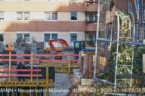 14.01.2020 - Aufstockungsbaustelle Oskar-Maria-Graf-Ring in Neuperlach