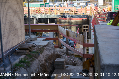 01.02.2020 - Aufstockungsbaustelle Oskar-Maria-Graf-Ring in Neuperlach