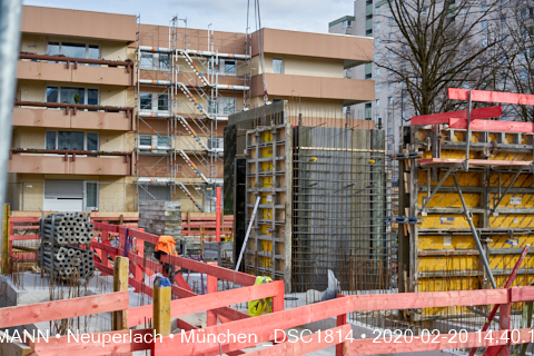 20.02.2020 - Aufstockungsbaustelle Oskar-Maria-Graf-Ring in Neuperlach