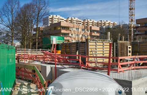 22.02.2020 - Aufstockungsbaustelle Oskar-Maria-Graf-Ring in Neuperlach