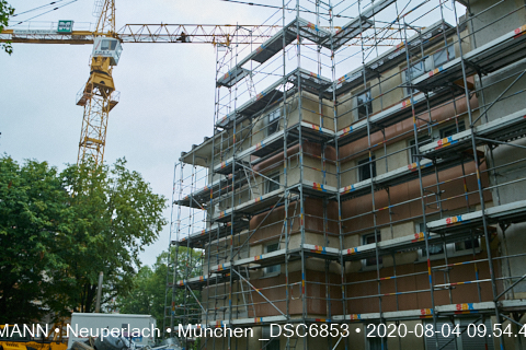 04.08.2020 - Aufstockungsbaustelle Oskar-Maria-Graf-Ring in Neuperlach