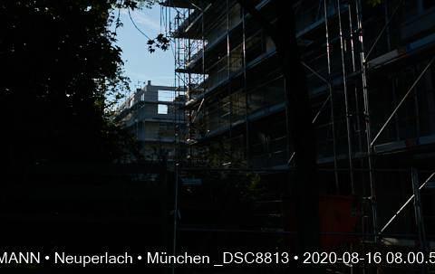 16.08.2020 - Aufstockungsbaustelle Oskar-Maria-Graf-Ring in Neuperlach