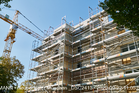 22.09.2020 - Aufstockungsbaustelle Oskar-Maria-Graf-Ring in Neuperlach