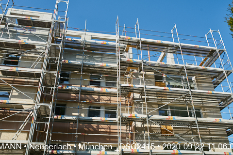 22.09.2020 - Aufstockungsbaustelle Oskar-Maria-Graf-Ring in Neuperlach