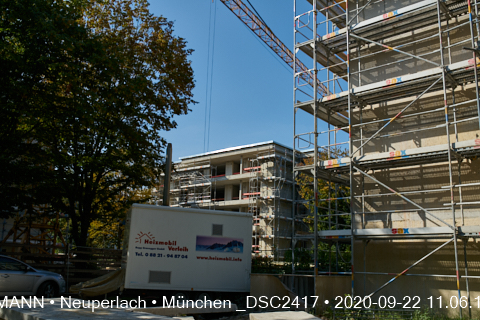 22.09.2020 - Aufstockungsbaustelle Oskar-Maria-Graf-Ring in Neuperlach