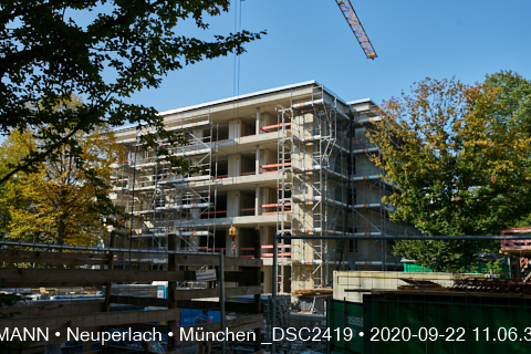 22.09.2020 - Aufstockungsbaustelle Oskar-Maria-Graf-Ring in Neuperlach