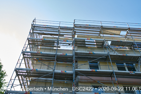 22.09.2020 - Aufstockungsbaustelle Oskar-Maria-Graf-Ring in Neuperlach