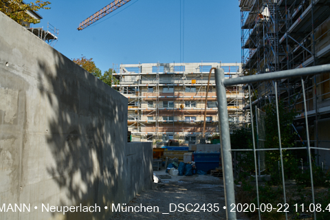 22.09.2020 - Aufstockungsbaustelle Oskar-Maria-Graf-Ring in Neuperlach