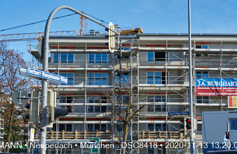 13.11.2020 - Aufstockungsbaustelle Oskar-Maria-Graf-Ring in Neuperlach