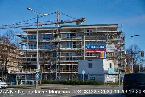 13.11.2020 - Aufstockungsbaustelle Oskar-Maria-Graf-Ring in Neuperlach