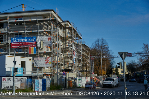13.11.2020 - Aufstockungsbaustelle Oskar-Maria-Graf-Ring in Neuperlach