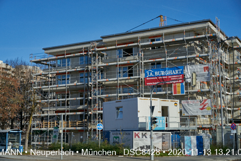 13.11.2020 - Aufstockungsbaustelle Oskar-Maria-Graf-Ring in Neuperlach