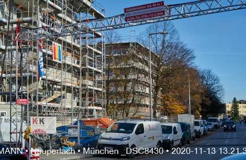 13.11.2020 - Aufstockungsbaustelle Oskar-Maria-Graf-Ring in Neuperlach