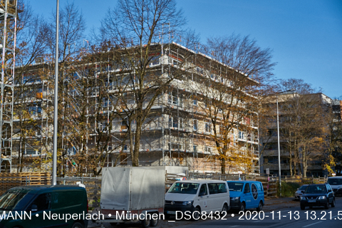 13.11.2020 - Aufstockungsbaustelle Oskar-Maria-Graf-Ring in Neuperlach
