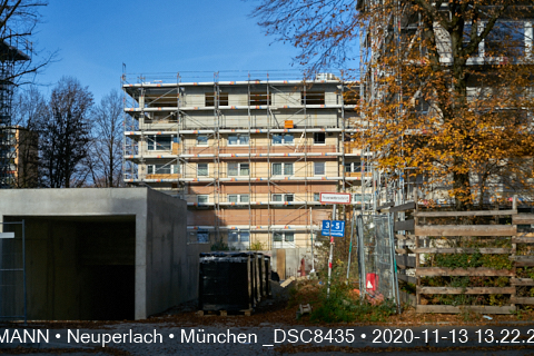 13.11.2020 - Aufstockungsbaustelle Oskar-Maria-Graf-Ring in Neuperlach