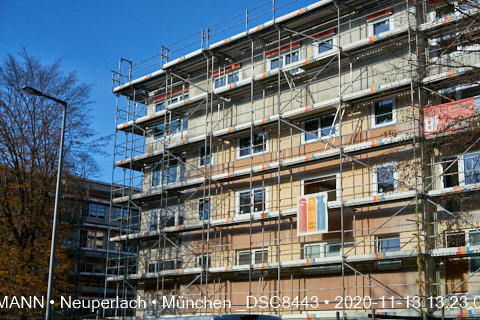 13.11.2020 - Aufstockungsbaustelle Oskar-Maria-Graf-Ring in Neuperlach