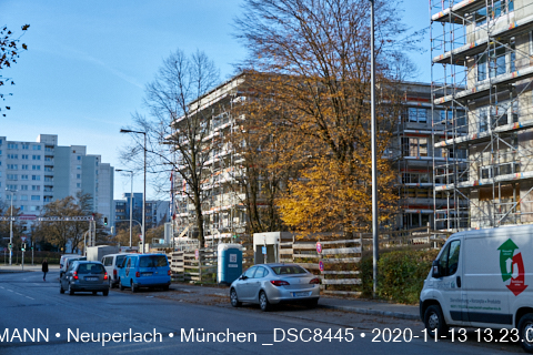 13.11.2020 - Aufstockungsbaustelle Oskar-Maria-Graf-Ring in Neuperlach