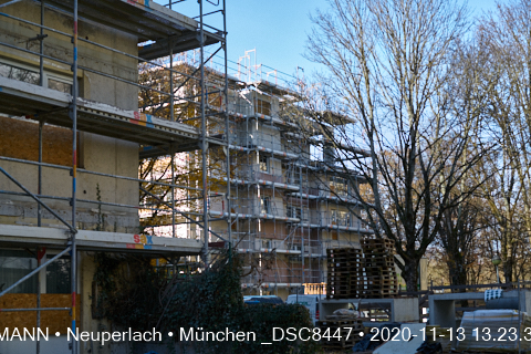 13.11.2020 - Aufstockungsbaustelle Oskar-Maria-Graf-Ring in Neuperlach
