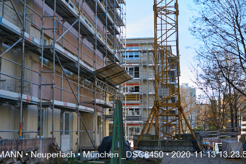 13.11.2020 - Aufstockungsbaustelle Oskar-Maria-Graf-Ring in Neuperlach