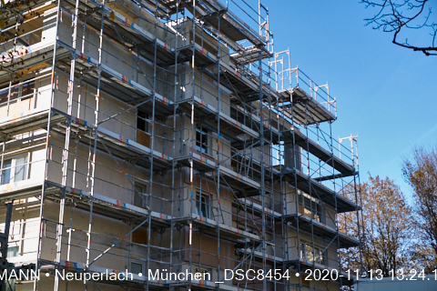 13.11.2020 - Aufstockungsbaustelle Oskar-Maria-Graf-Ring in Neuperlach