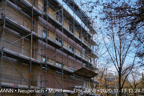 13.11.2020 - Aufstockungsbaustelle Oskar-Maria-Graf-Ring in Neuperlach