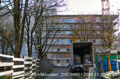 13.11.2020 - Aufstockungsbaustelle Oskar-Maria-Graf-Ring in Neuperlach