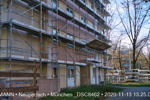 13.11.2020 - Aufstockungsbaustelle Oskar-Maria-Graf-Ring in Neuperlach
