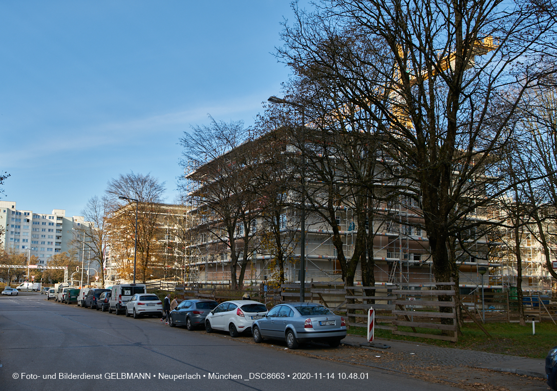 Aufstockungsbaustelle am Oskar-Maria-Graf-Ring in Neuperlach
