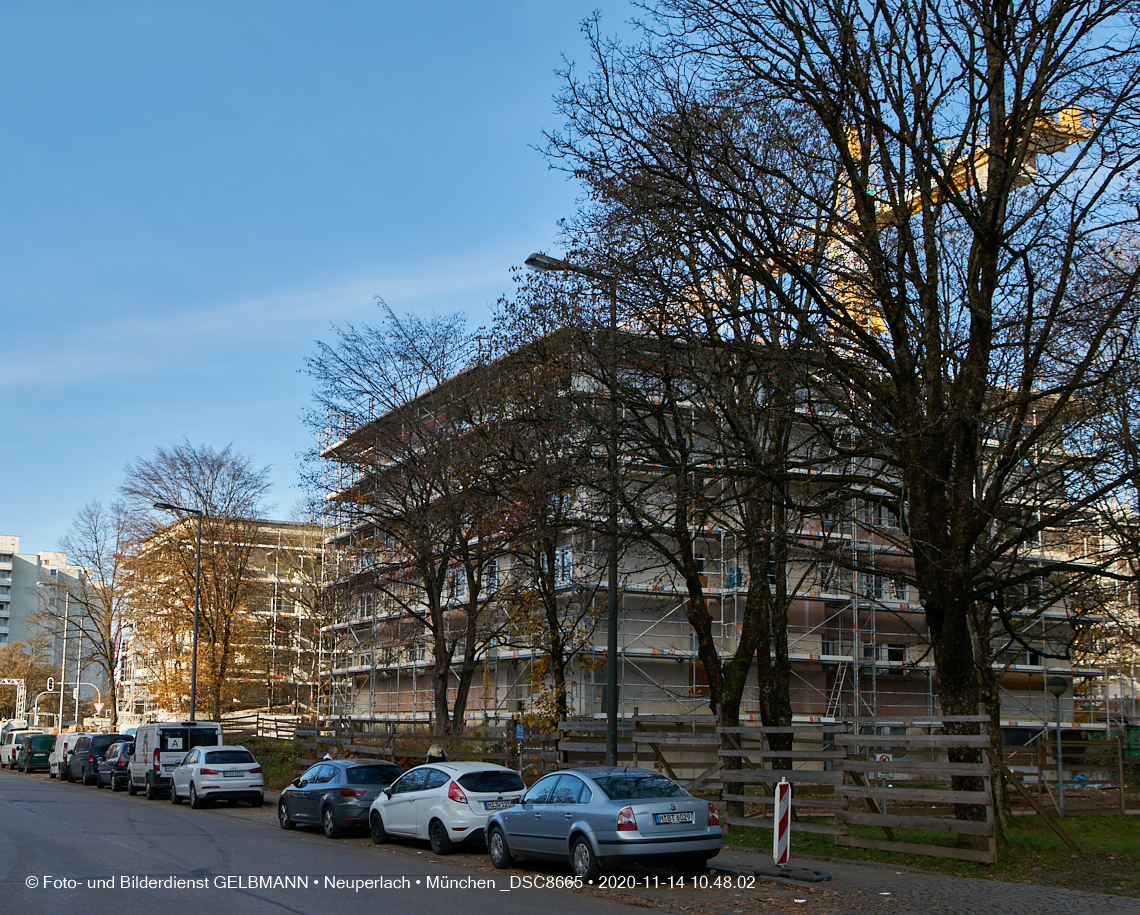 Aufstockungsbaustelle am Oskar-Maria-Graf-Ring in Neuperlach