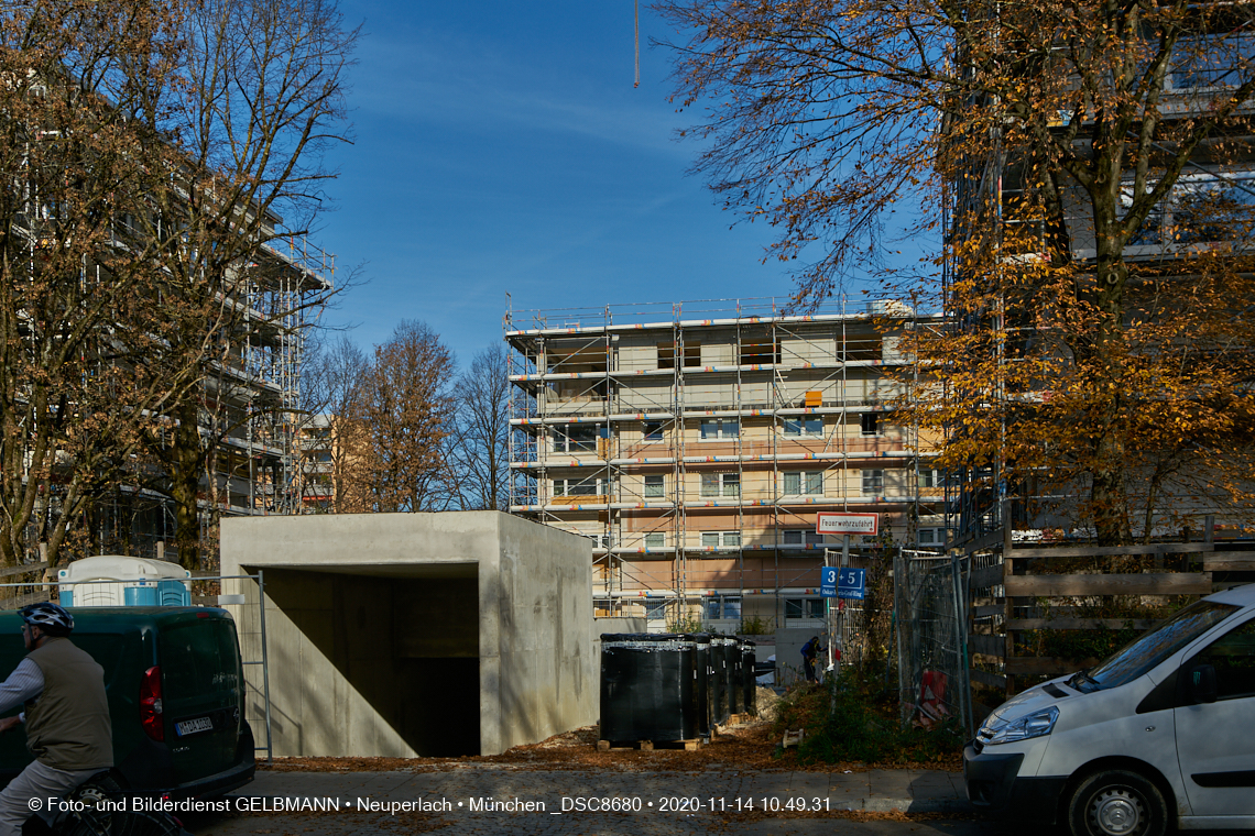 Aufstockungsbaustelle am Oskar-Maria-Graf-Ring in Neuperlach