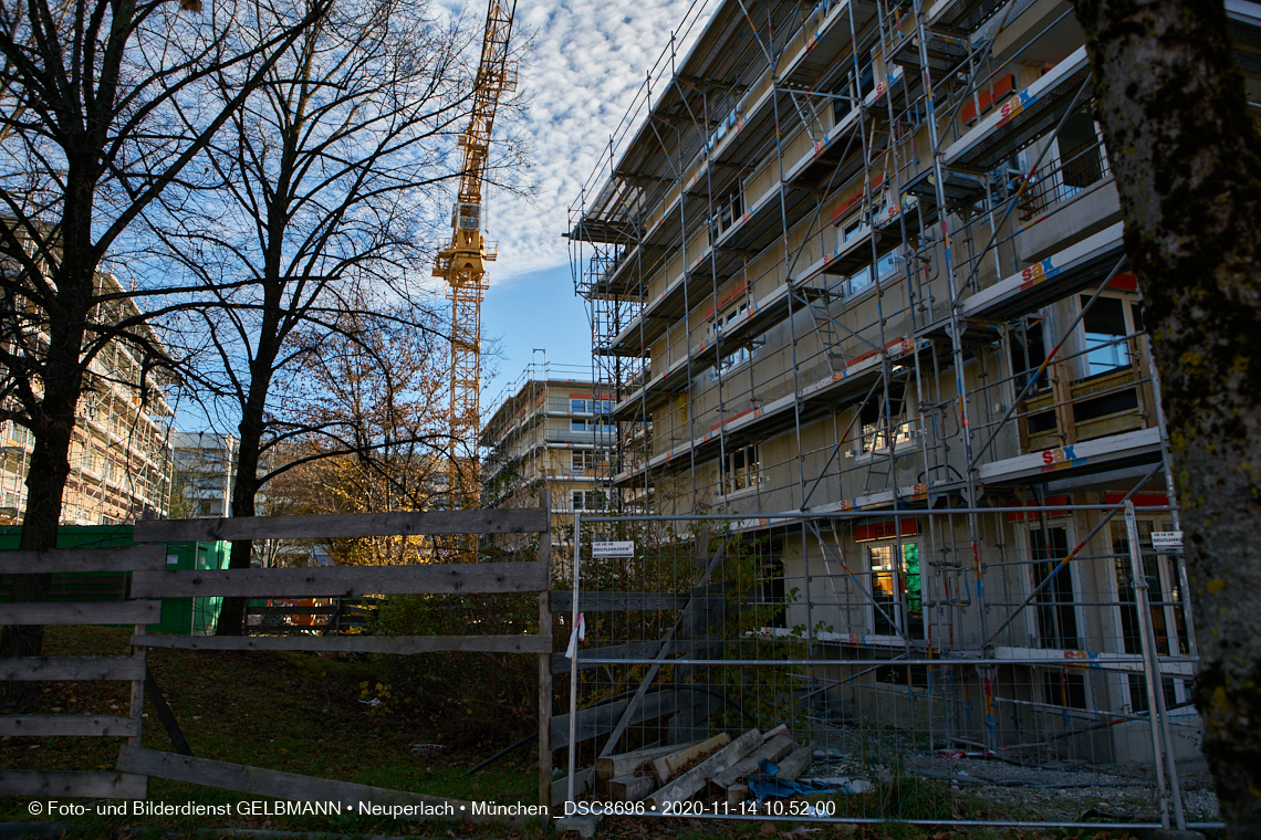 Aufstockungsbaustelle am Oskar-Maria-Graf-Ring in Neuperlach